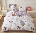Mickey Family - Comfy Cotton Blend King Bedsheet