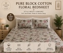 Green True Block Double Lace - King Size Cotton Bedsheet