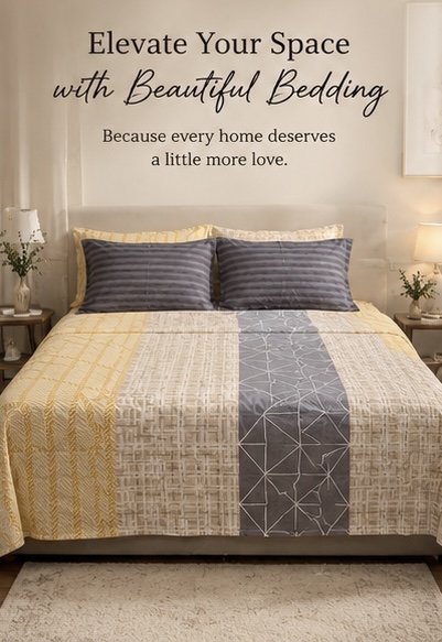 Abstract Harmony Bedsheet- King Size Pure Cotton