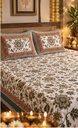 Golden Sheen Floral Cotton Jumbo Bedsheet